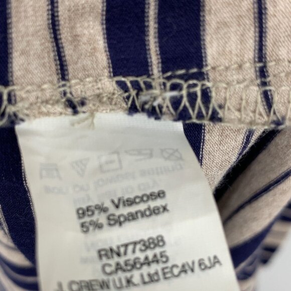 Madewell Dress Maxi Blue Beige Stripe Sleeveless Racerback Stretch - Picture 8 of 11